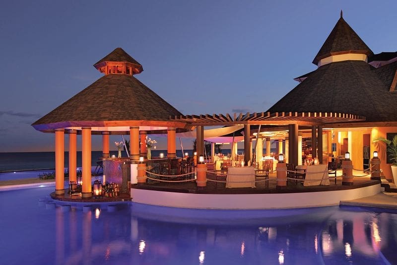 Oceana restaurant used by guests at Secrets Wild orchid wedding